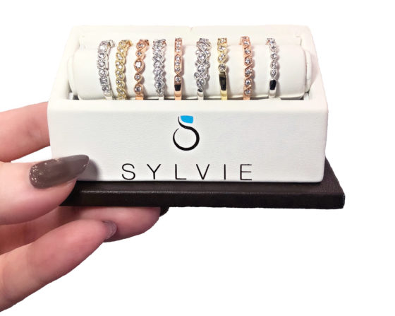 I love Sylvie Collection's diamond stacking bands! And so will you - enter to win one for free!