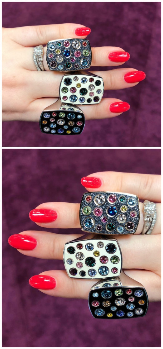 I'm obsessed with these sparkly rings by SBS Capri!! Vivid enamel and bright Swarovski crystals.