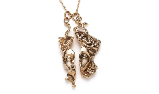 The Medusa relic necklace by Sofia Zakia. Handmade in 14k yellow gold and so stunning!!!
