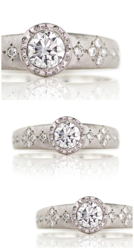 A beautiful bezel set engagement ring by Adel Chefridi.