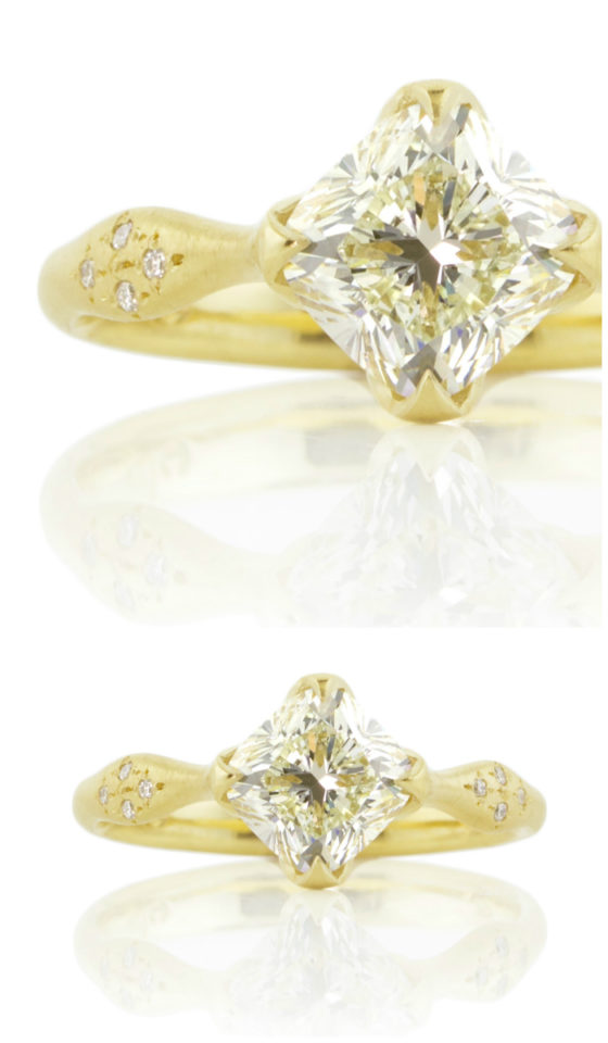 A beautiful yellow diamond engagement ring by Adel Chefridi.
