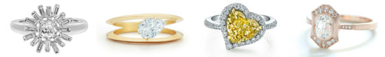 Beautiful modern engagement rings!!