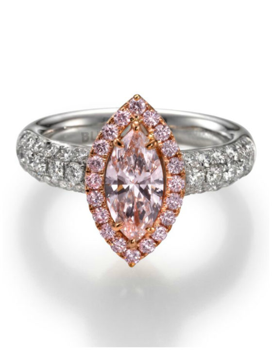 The dreamiest, most glamorous pink diamond ring from Butani! I love that marquise center stone.