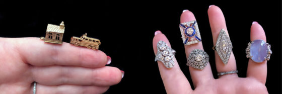 Wilson’s Wishlist: vintage charms and rings.