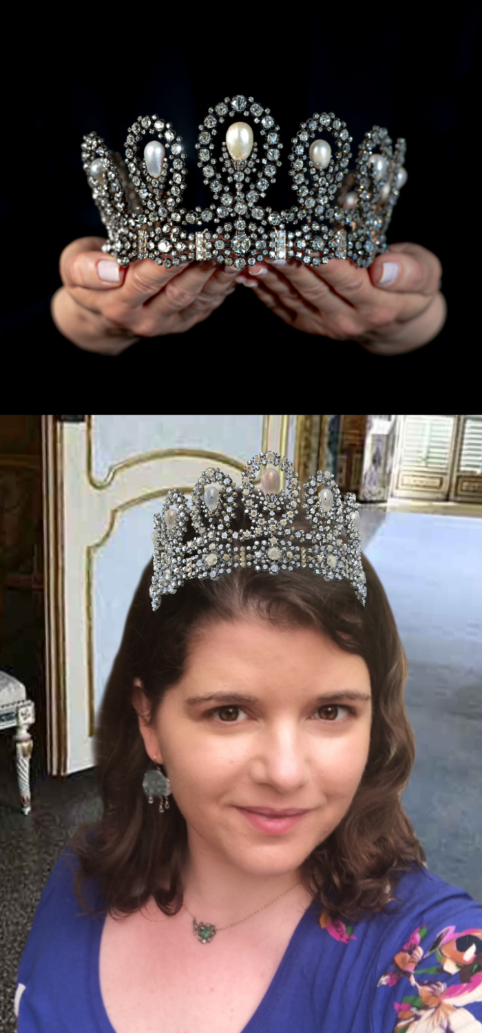Try on a real royal tiara with Sotheby's new tiara filter!