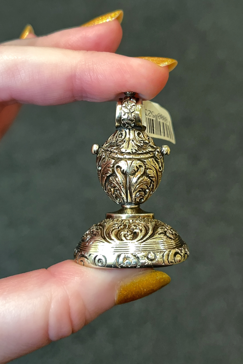 This rare 19th century fob featurse a carved carnelian seal encouraging the abolition of slavery in France. From The Spare Room Antiques.