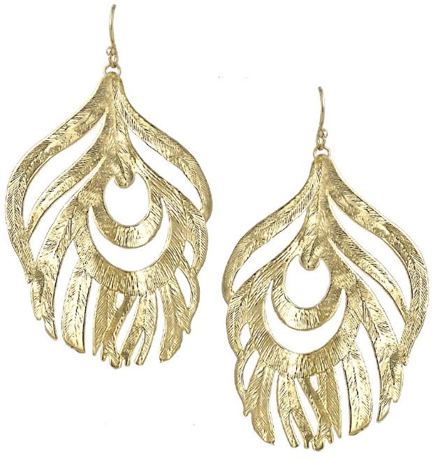 Karina feather earrings in gold. By Kendra Scott. Via Diamonds in the ...