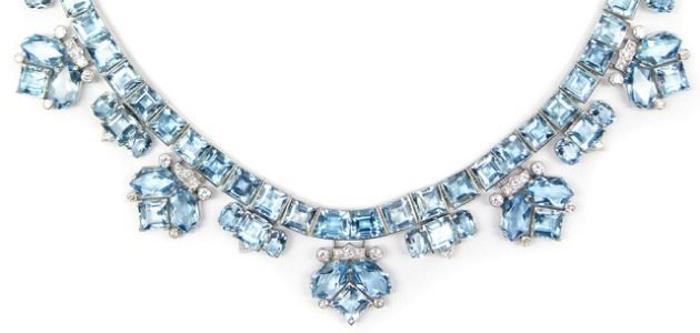 Cartier deals aquamarine necklace