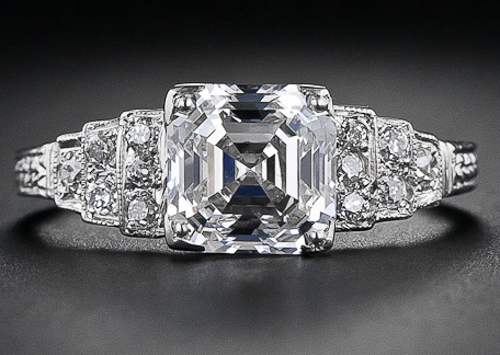 2.03 carat asscher cut diamond engagement ring. - Diamonds in the ...