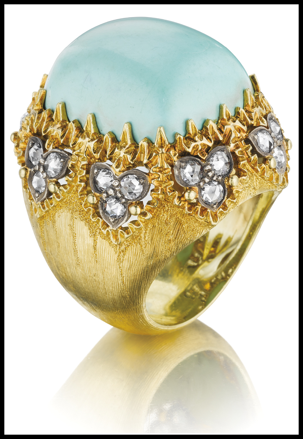 Buccellati Turquoise And Diamond Ring. - Diamonds In The Library