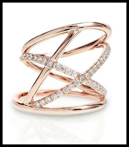 The Alyssa ring by Rachael Sarc – rose gold with diamonds. - Diamonds ...