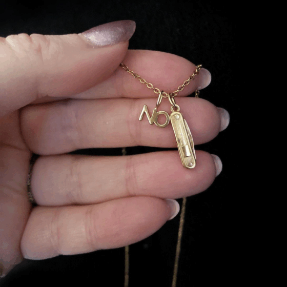 Defiant jewelry: talismans of strength.